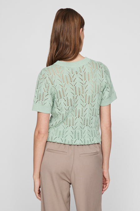 VICOTTI S/S O-NECK KNIT TOP - NOOS