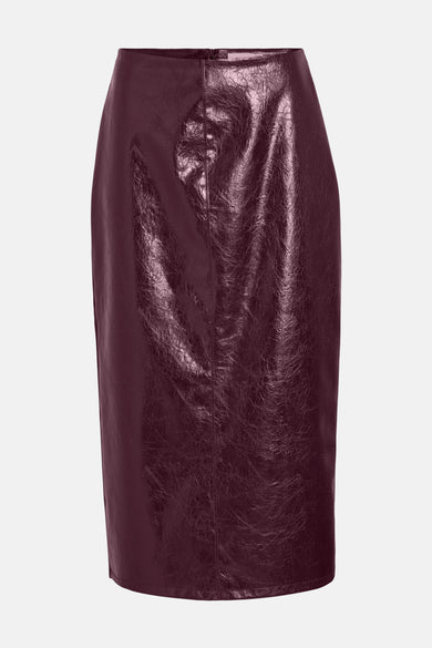 VIYARA HW MIDI COATED SKIRT/LC/1