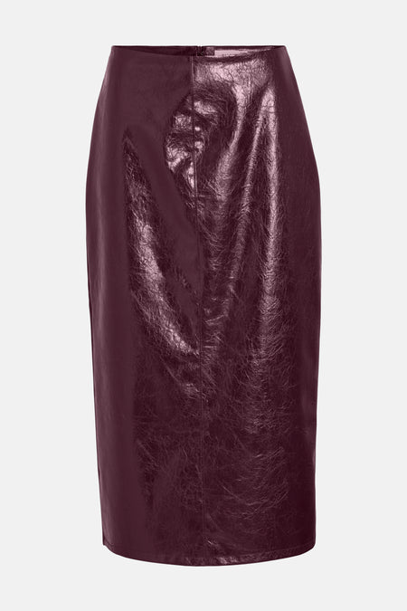 VIYARA HW MIDI COATED SKIRT/LC/1