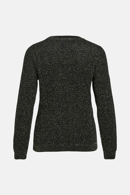 Pull met ronde hals - zwart