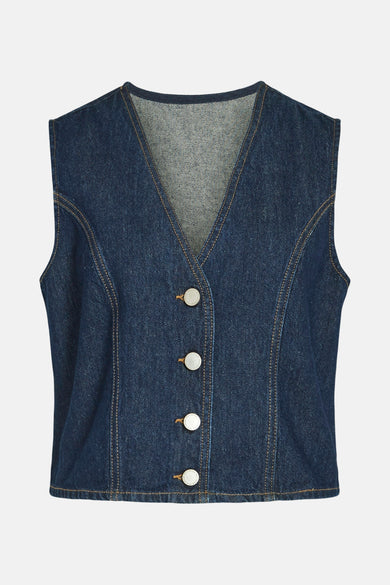 VICREEK S/L DENIM VEST DBD