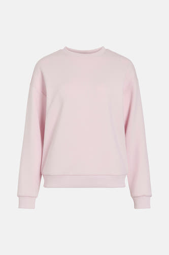 Gilet rose de VILA, avec des manches longues et un col rond.