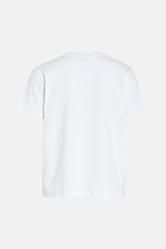T-shirt blanc à manches courtes de VILA®, uni et décontracté, montré depuis l'arrière.