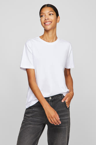 T-shirt blanc à manches courtes de VILA, vue arrière.