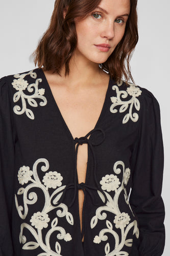 Blouse met lange mouwen - zwart - VILA® - 8