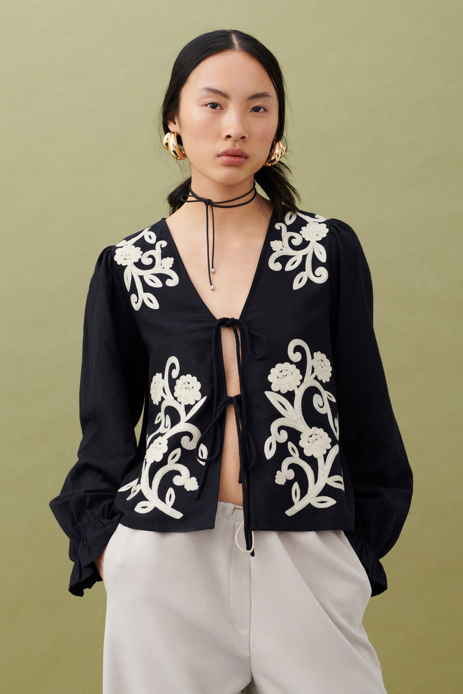 Blouse met lange mouwen - zwart - VILA® - 6