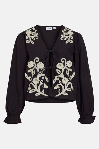 Blouse met lange mouwen - zwart - VILA® - 8