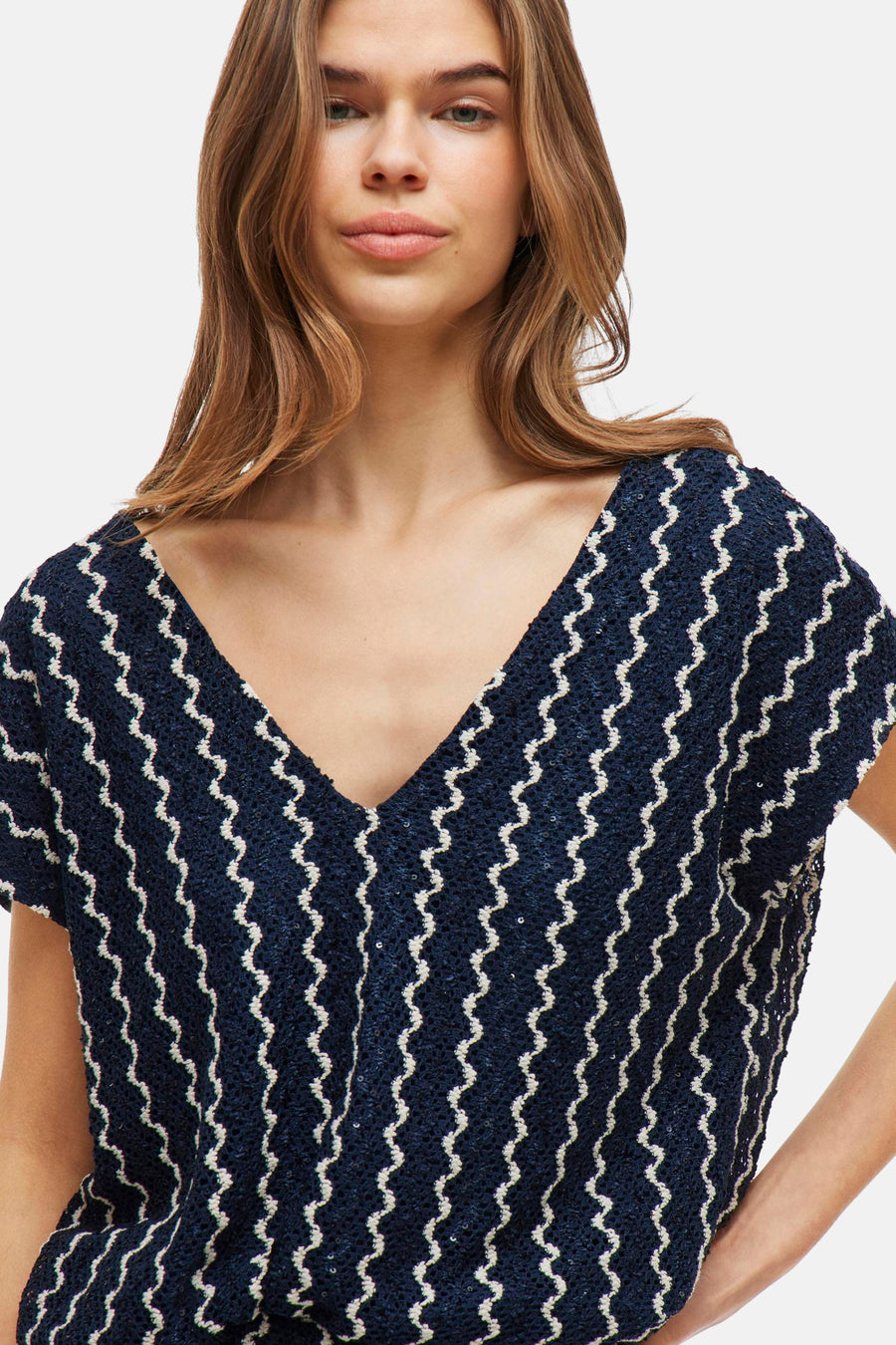 Blouse à manches courtes - bleu - VILA®