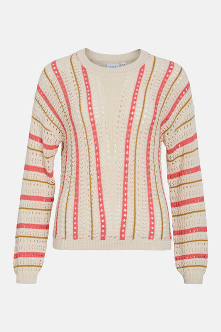 Pull met ronde hals - multicolor