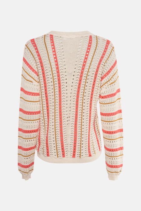 Pull met ronde hals - multicolor