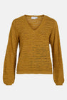 Pull met V-hals - bruin