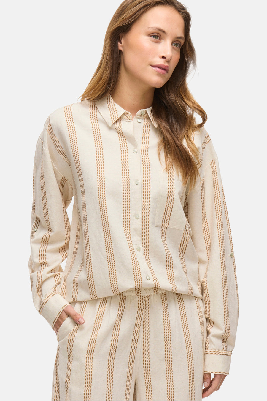 Chemise à manches longues - beige - VILA® - 6