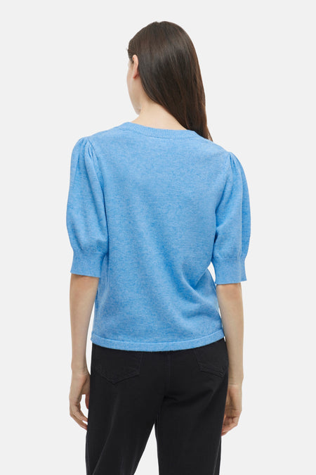 VIRIL 2/4 SLEEVE O-NECK KNIT TOP - NOOS