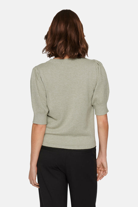 VIRIL 2/4 SLEEVE O-NECK KNIT TOP - NOOS