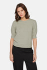 VIRIL 2/4 SLEEVE O-NECK KNIT TOP - NOOS