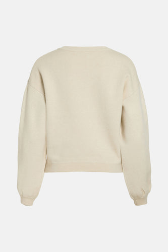 Pull met ronde hals - beige