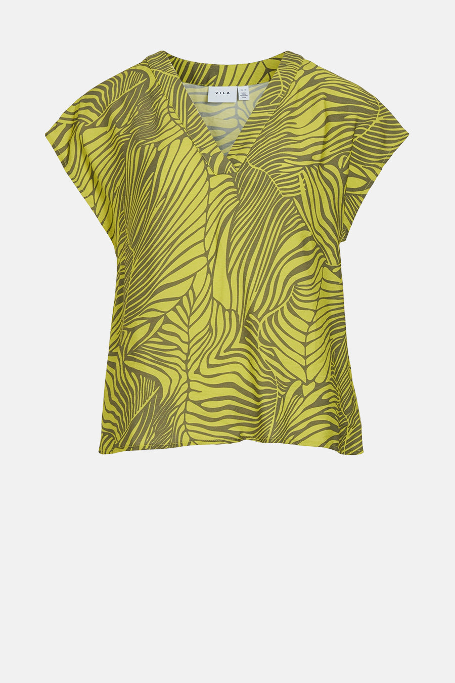 Blouse met korte mouwen - Geel
