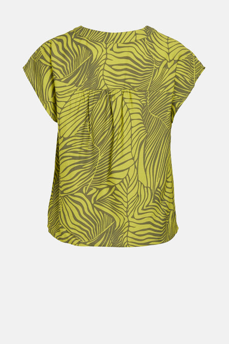 VIALINIA CAI V-NECK S/S TOP/R