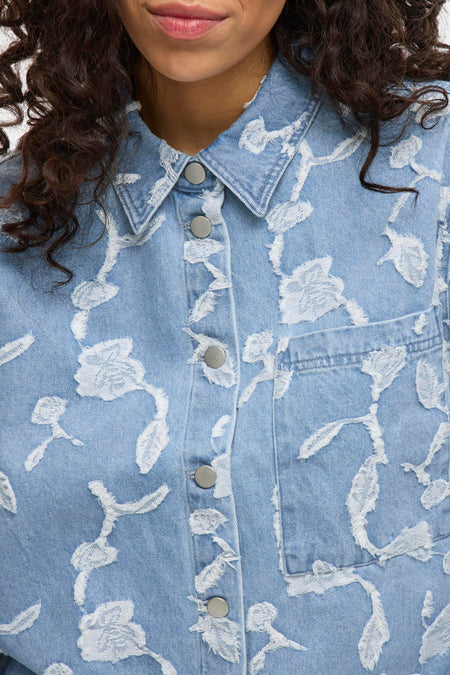 Korte jas Light blue denim - VILA®