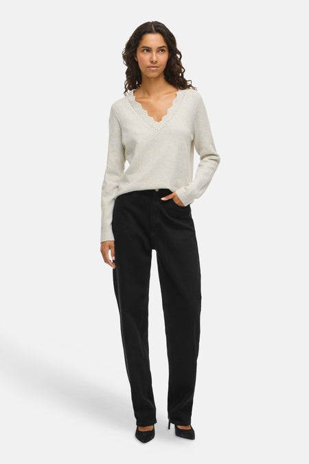 VINIKOLINA V-NECK L/S TOP - NOOS