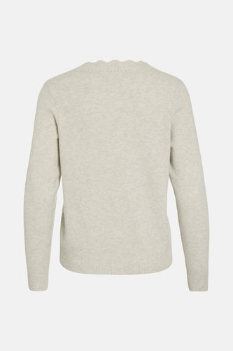 Pull met V-hals - beige - VILA® - 6