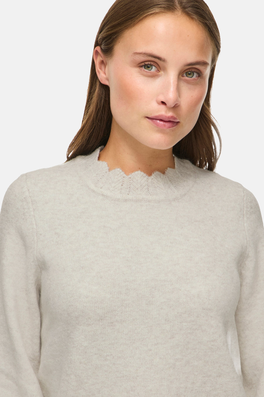 Trui met ronde hals ecru - VILA®