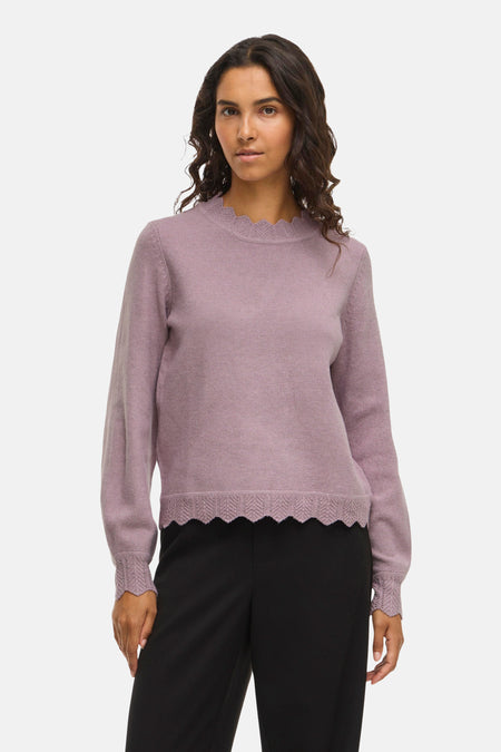 VINIKOLINA O-NECK L/S KNIT TOP - NOOS
