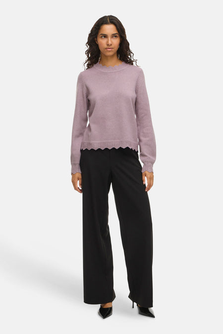 VINIKOLINA O-NECK L/S KNIT TOP - NOOS