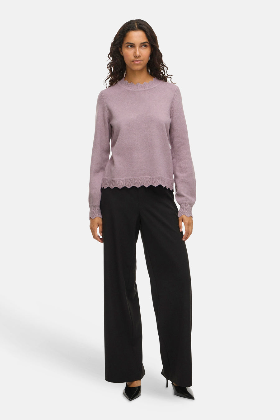 Pull à col rond - violet - VILA® - 2