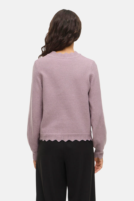 VINIKOLINA O-NECK L/S KNIT TOP - NOOS