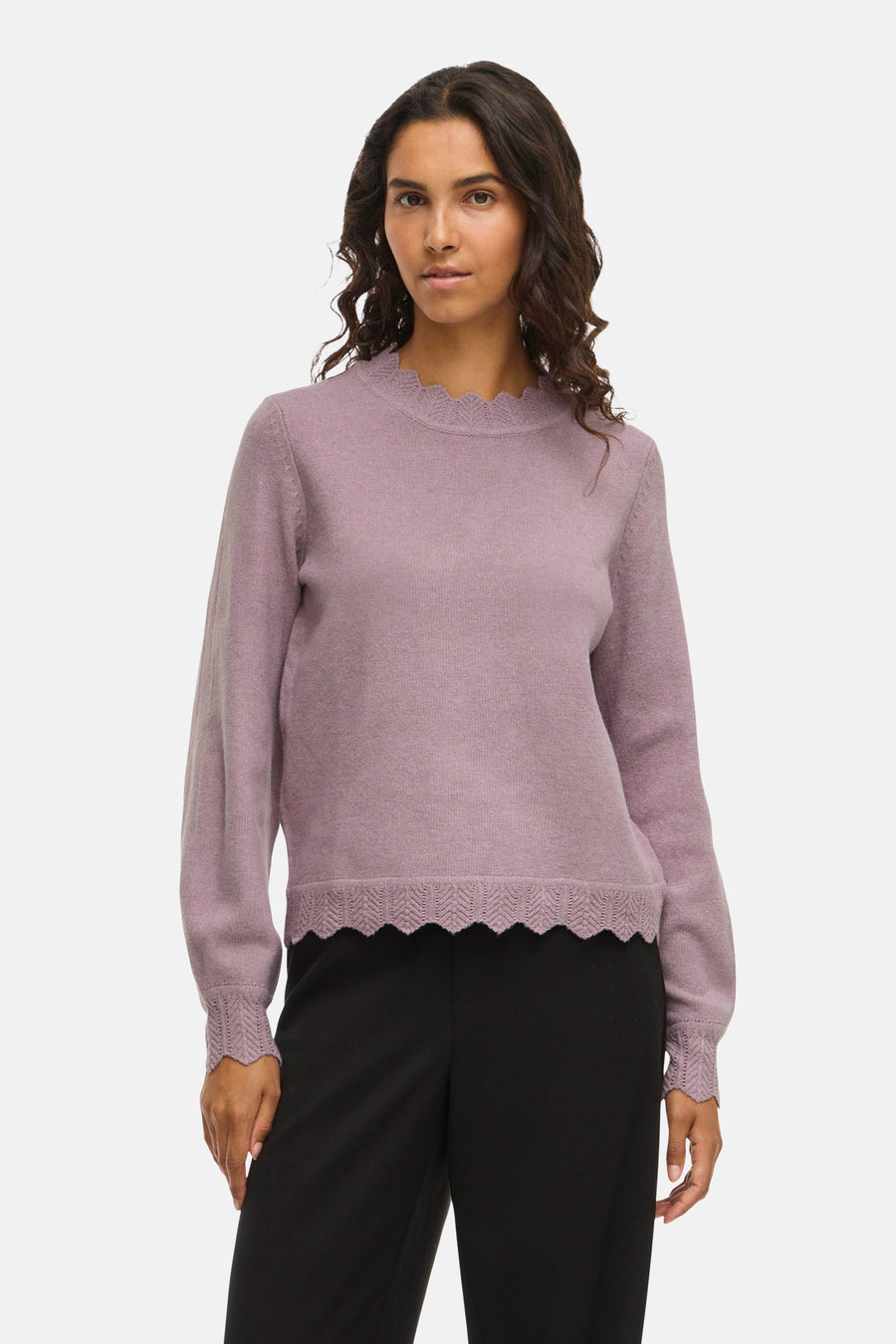 Pull à col rond - violet - VILA® - 1