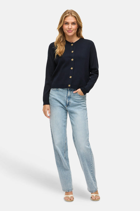VIOSTRIA O-NECK L/S CARDIGAN - NOOS