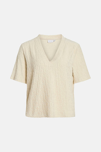 T-shirt met korte mouwen - ecru
