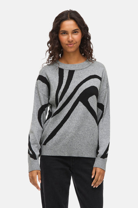 VITIF JACQUARD L/S KNIT TOP - NOOS