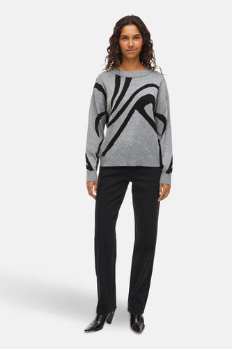 VITIF JACQUARD L/S KNIT TOP - NOOS