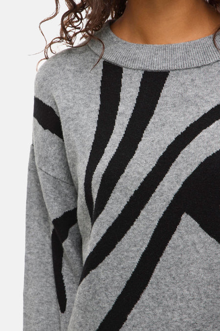 VITIF JACQUARD L/S KNIT TOP - NOOS