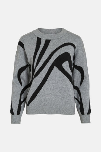 Pull à col rond - gris - VILA®