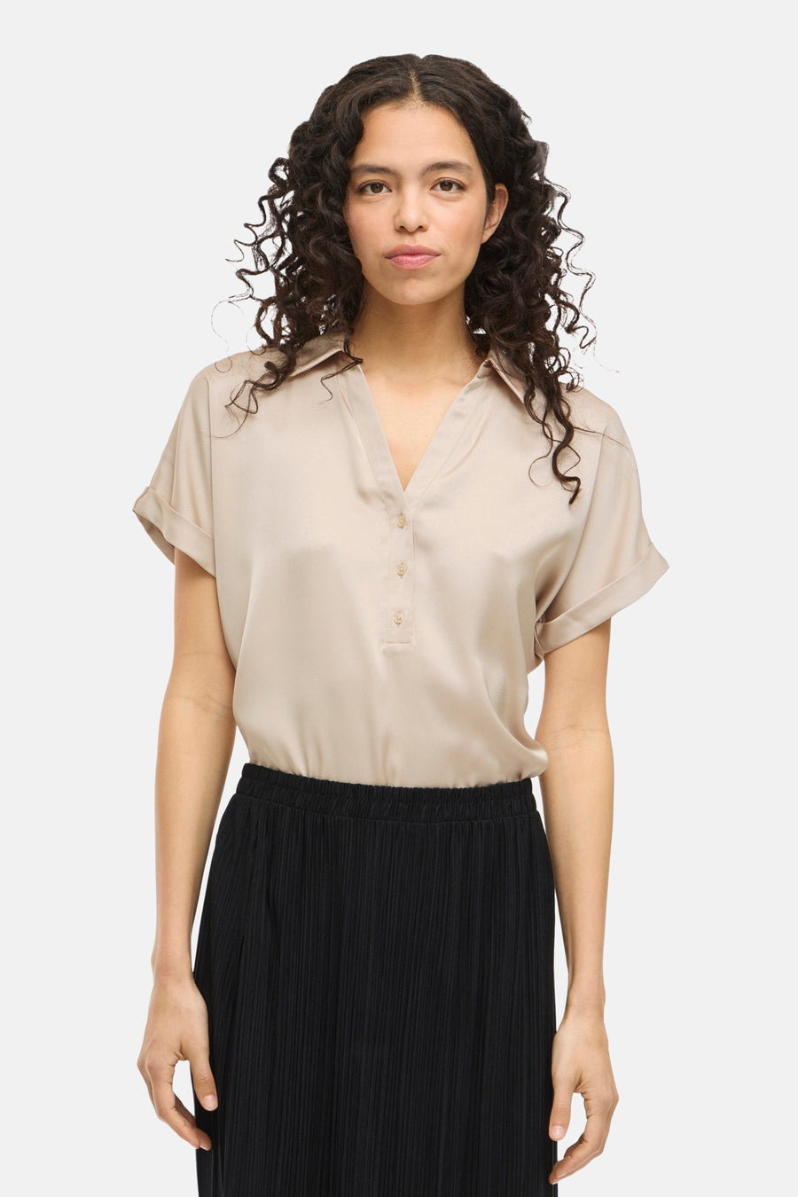 Blouse à manches courtes - beige - VILA®