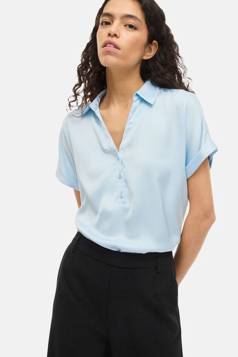 Blouse (korte mouwen) blauw - VILA®