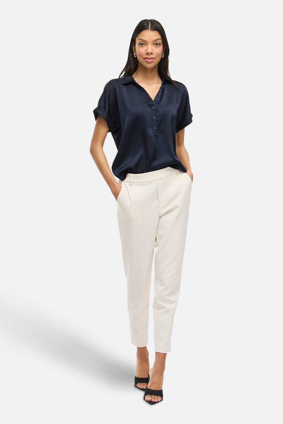 Blouse à manches courtes - bleu - VILA®