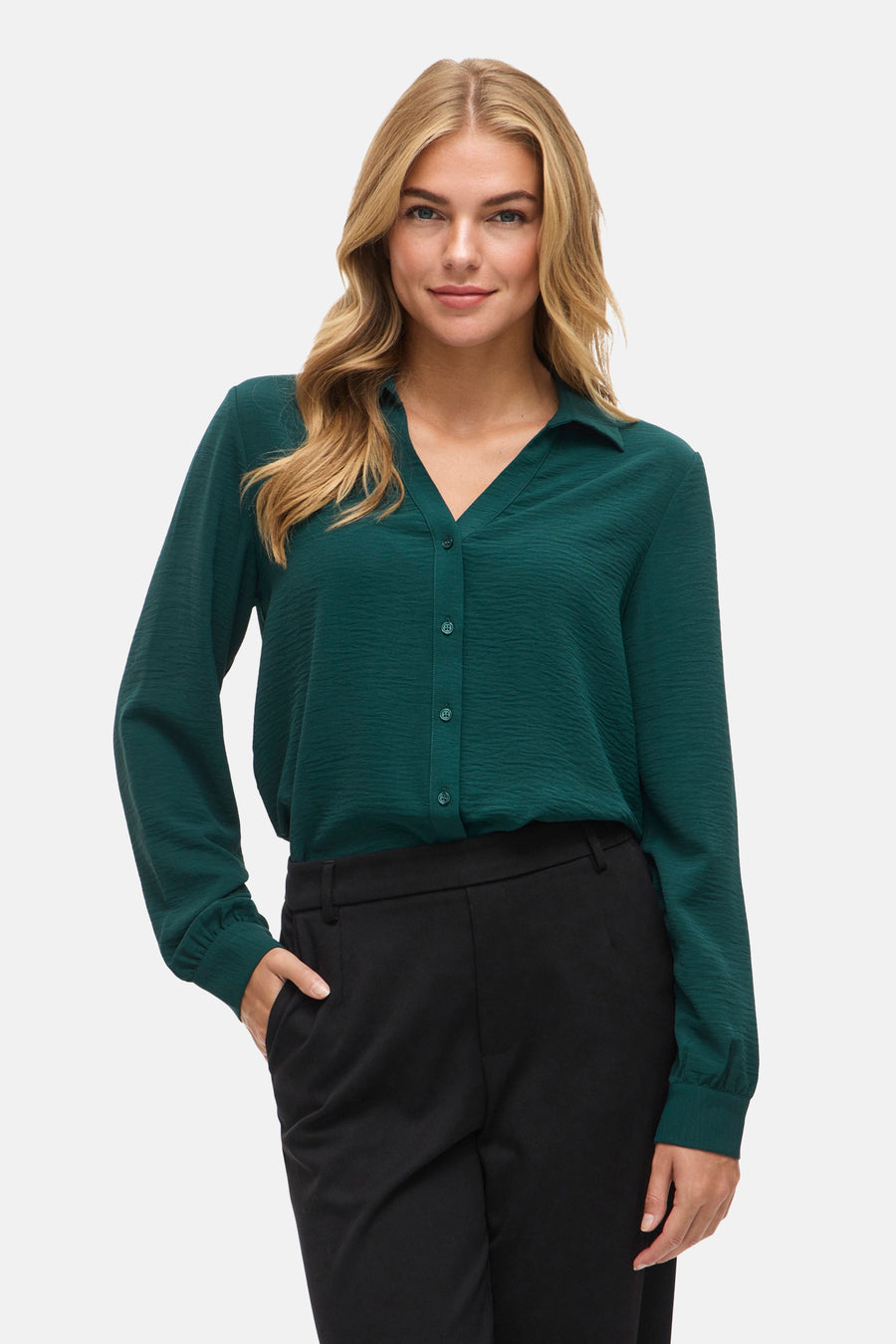 Blouse met lange mouwen - groen