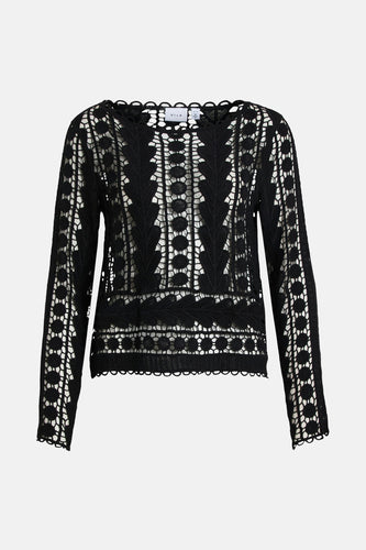 Blouse met lange mouwen - zwart