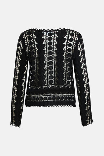 Blouse met lange mouwen - zwart