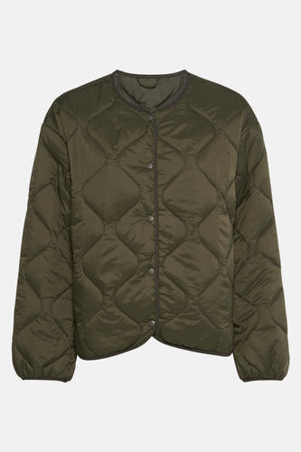 Groene korte jas van VILA®, met ruitpatroon en knoopsluiting.