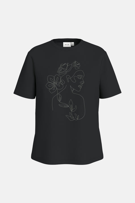 T-shirt met korte mouwen - zwart