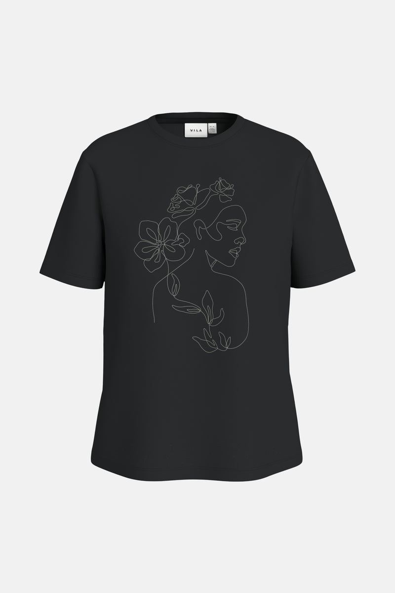 VISYBIL STICHED S/S O-NECK T-SHIRT/LC