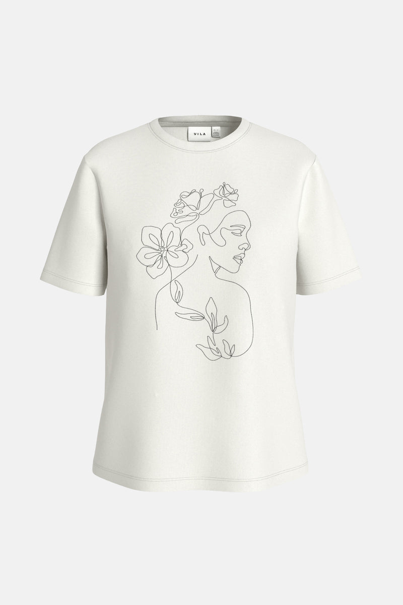 VISYBIL STICHED S/S O-NECK T-SHIRT/LC