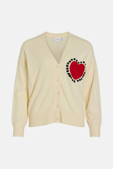 VILUCINA V-NECK L/S KNIT CARDIGAN/C33