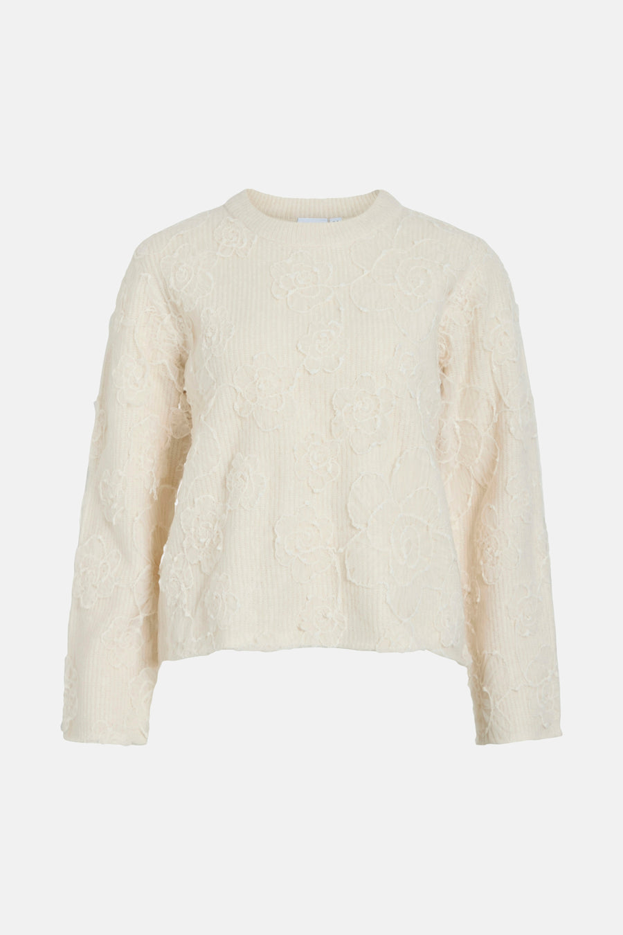 Pull met ronde hals - ecru - VILA®