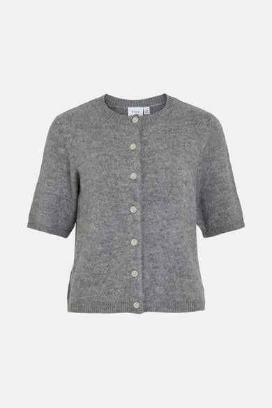 Grijs vest van VILA, met korte mouwen en knoopsluiting.